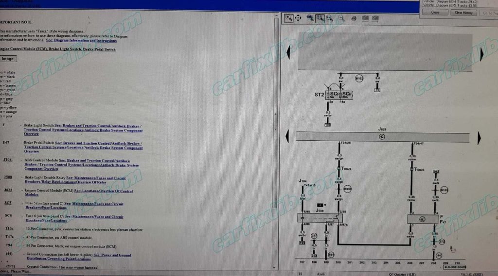 Brake pedal swith wiring diagram 