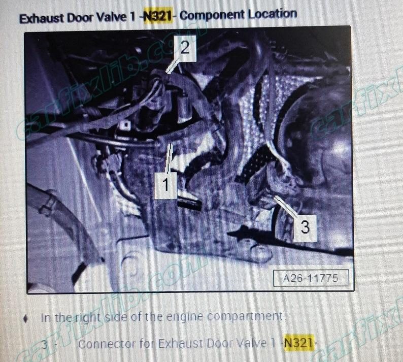 N321 Exhaust Door Valve location 2