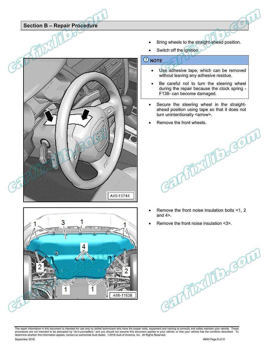 steering rack repair procedure