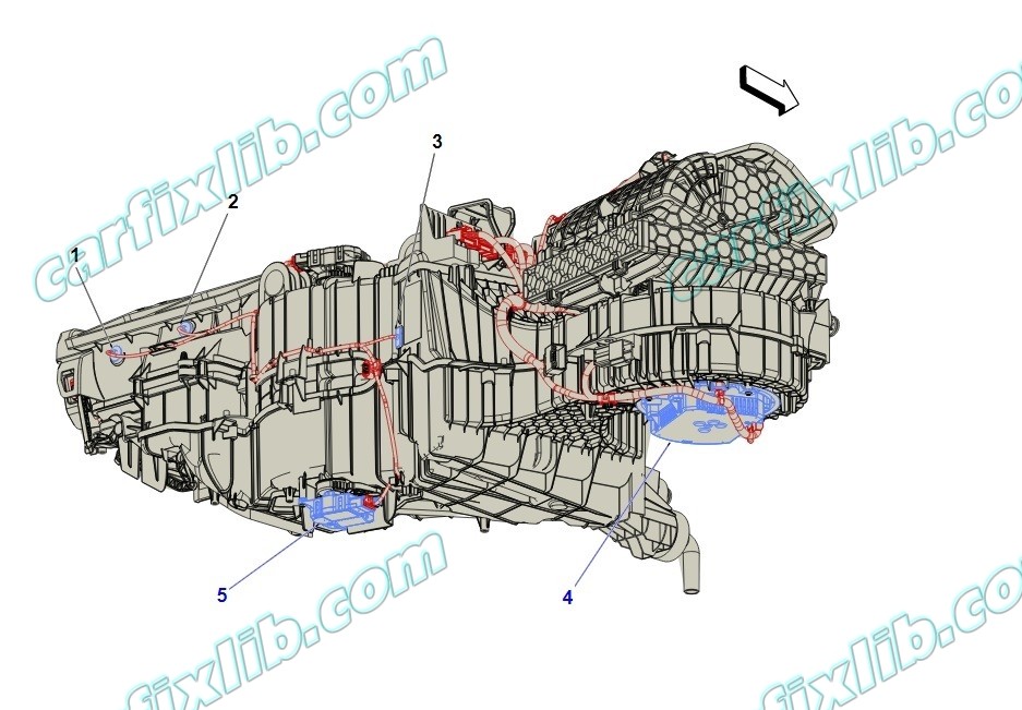 Back of HVAC Assembly Components