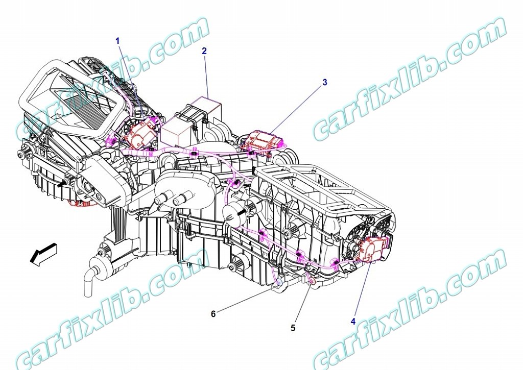 Front of HVAC Assembly Components